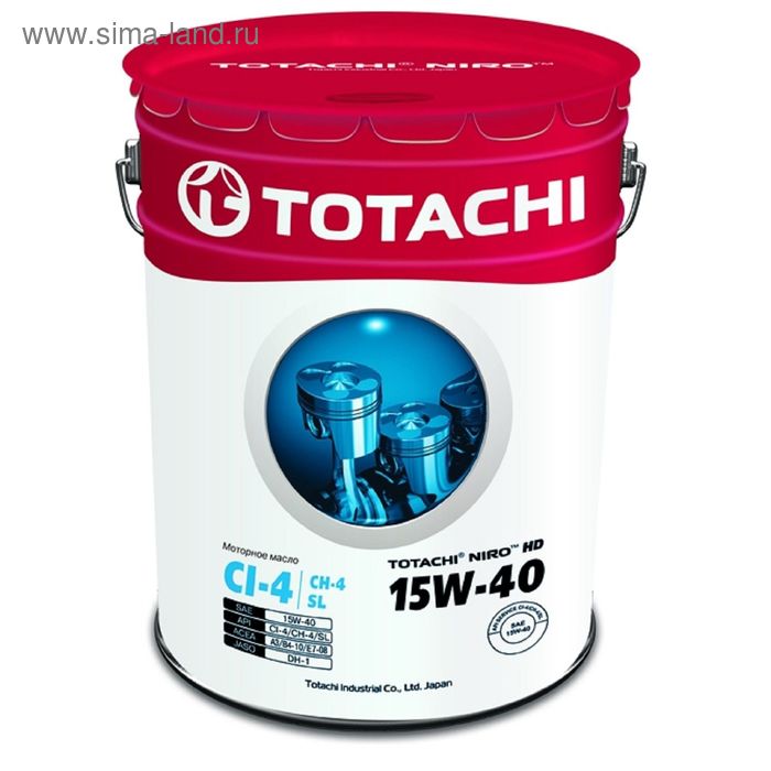 фото Масло моторное totachi niro hd ci-4 15w-40, 19 л