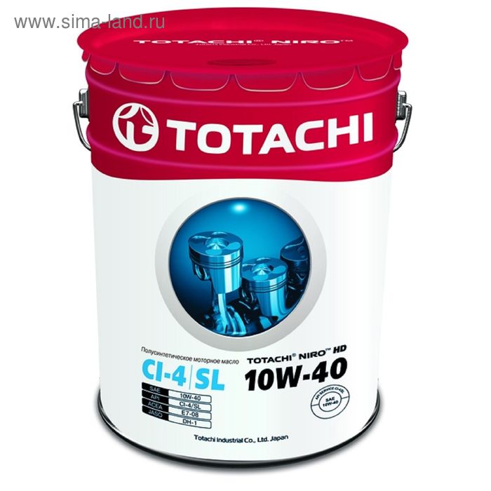 фото Масло моторное totachi niro hd semi-synthetic ci-4/sl 10w-40, 19 л