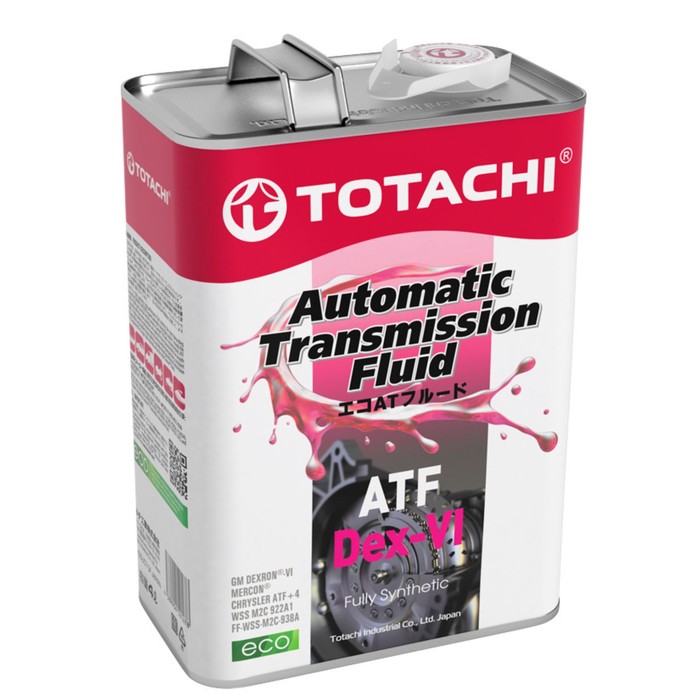 масло трансмиссионное totachi niro atf dex iii гидрокрекинг синтетическое 19 л Масло трансмиссионное Totachi ATF Dex- VI, синтетическое, 4 л
