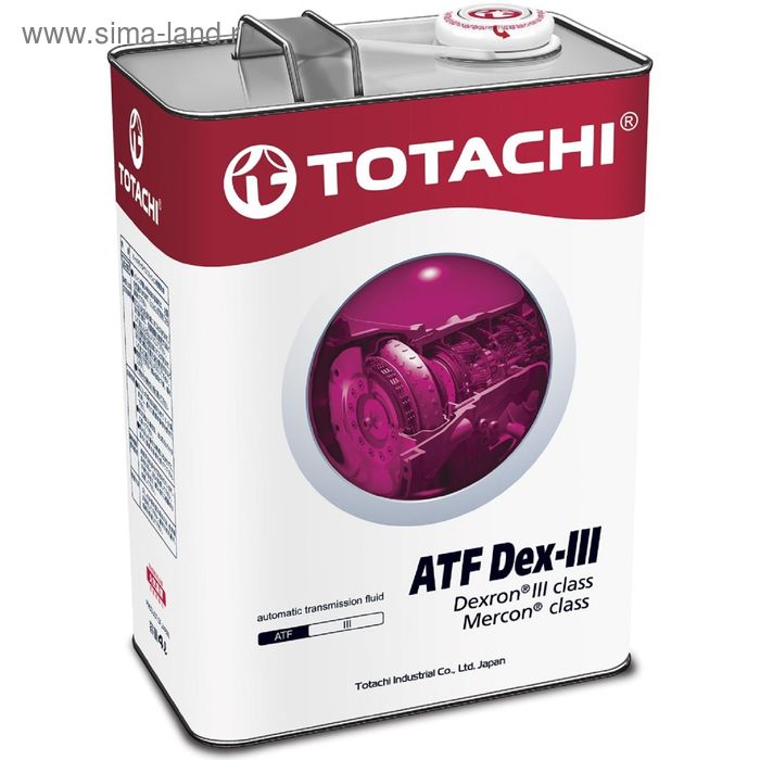 Масло трансмиссионное Totachi ATF Dex-III, синтетическое, 4 л масло трансмиссионное totachi niro atf dex iii гидрокрекинг синтетическое 4 л