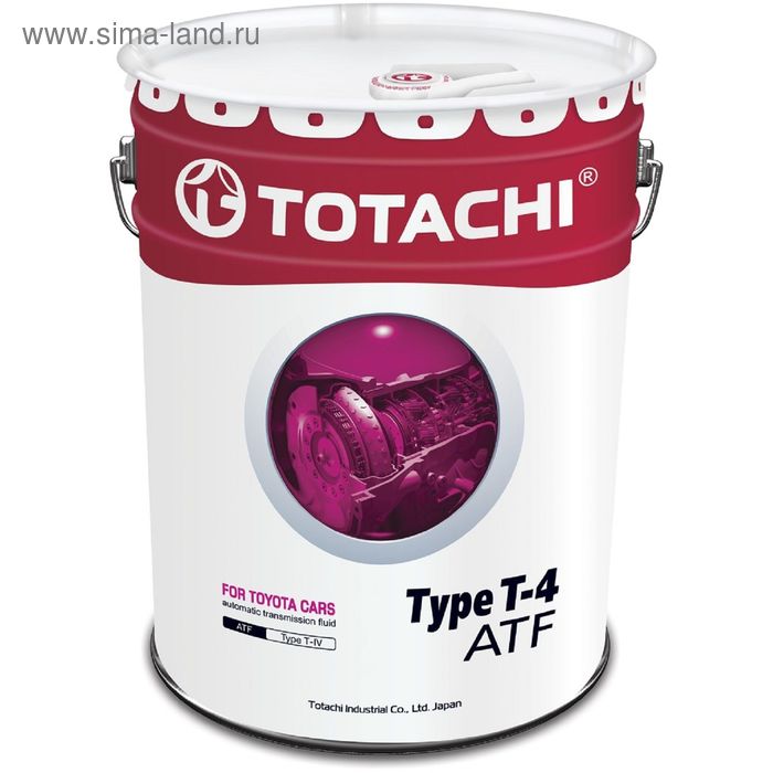 Масло трансмиссионное Totachi ATF Type T-IV, синтетическое, 20 л масло трансмиссионное роснефть kinetic atf type t iv 4 л