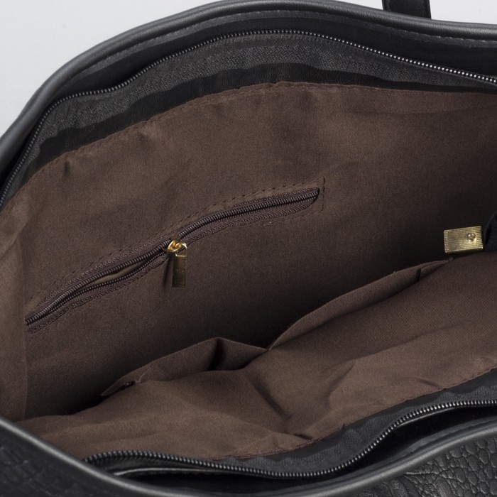 Сумка женская на молнии "Антита", 1 отдел, чёрная