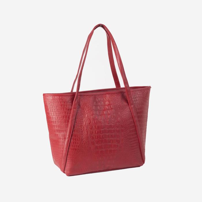 Сумка женская на молнии "Антита", 1 отдел, красная