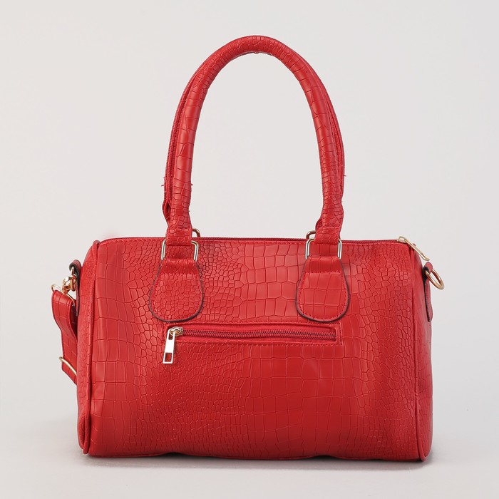 Сумка женская на молнии "Эвилина", 1 отдел, длинный ремень, бордовая