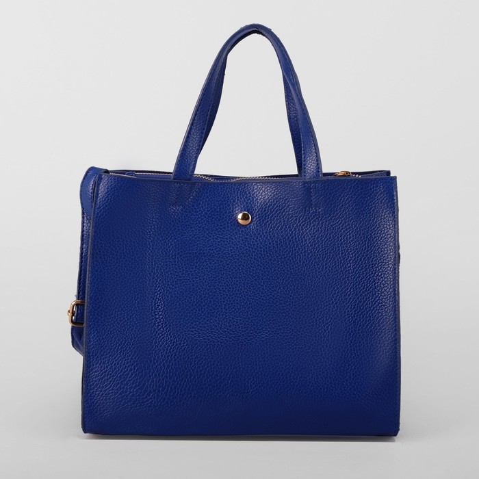 Сумка женская на магните "Алла", 1 отдел с перегородкой, длинный ремень, синяя