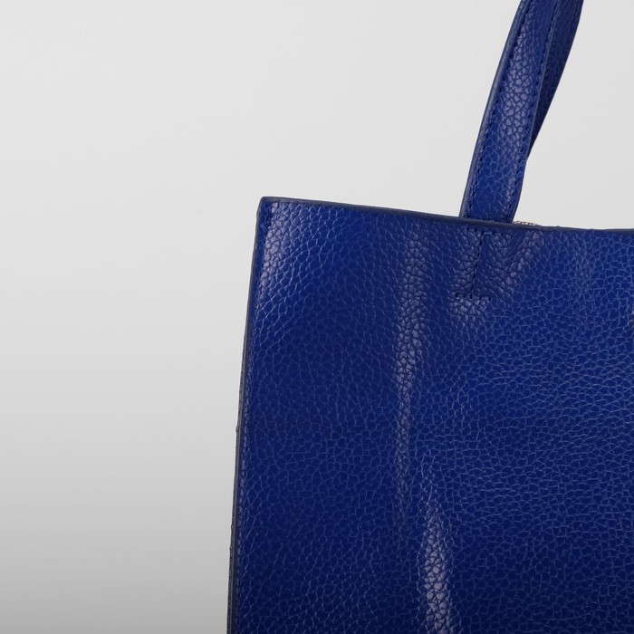 Сумка женская на магните "Алла", 1 отдел с перегородкой, длинный ремень, синяя