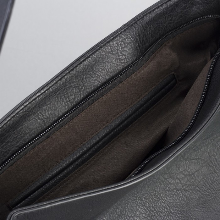 Сумка женская на молнии "Аризона", 1 отдел, регулируемый ремень, чёрная