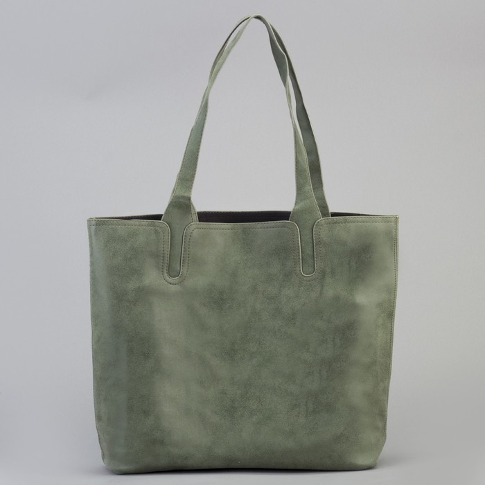 Сумка женская "Агата", 1 отдел, с косметичкой, зелёная