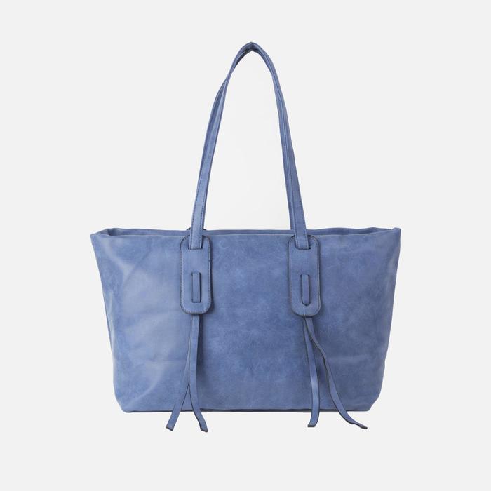 Сумка женская на молнии "Алекса", 1 отдел с перегородкой, синяя