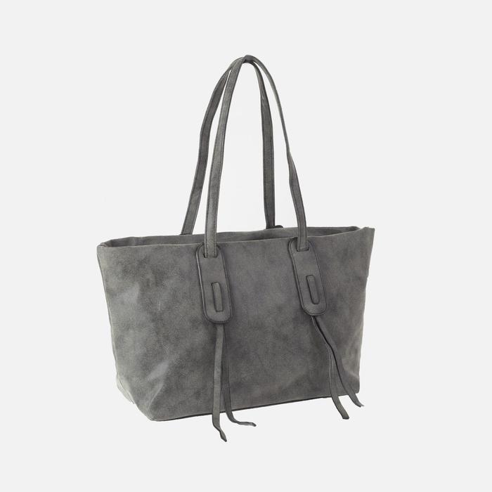 Сумка женская на молнии "Алекса", 1 отдел с перегородкой, цвет серый