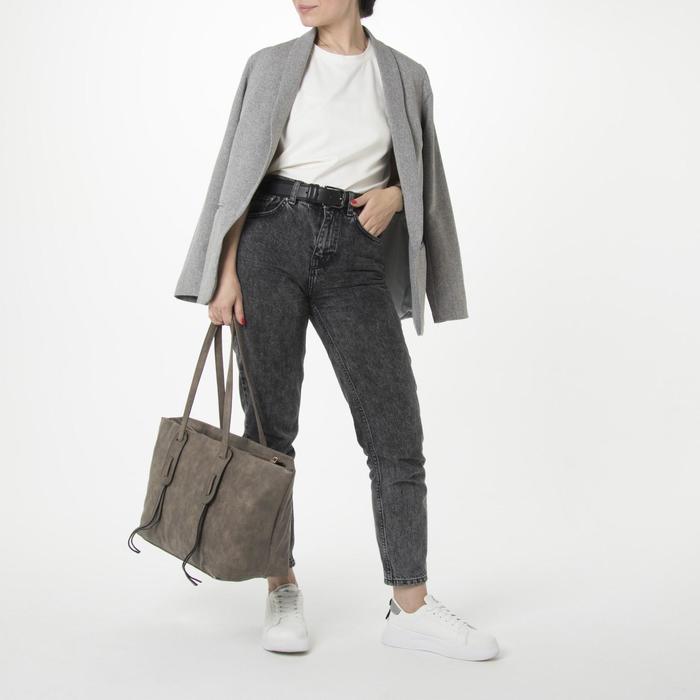 Сумка женская на молнии "Алекса", 1 отдел с перегородкой, коричневая