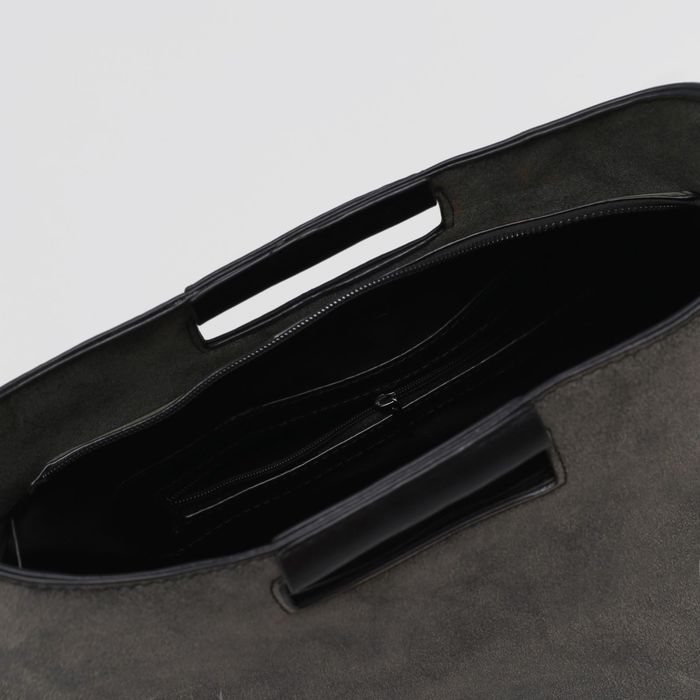 Сумка женская на молнии "Альбина", 1 отдел, чёрная