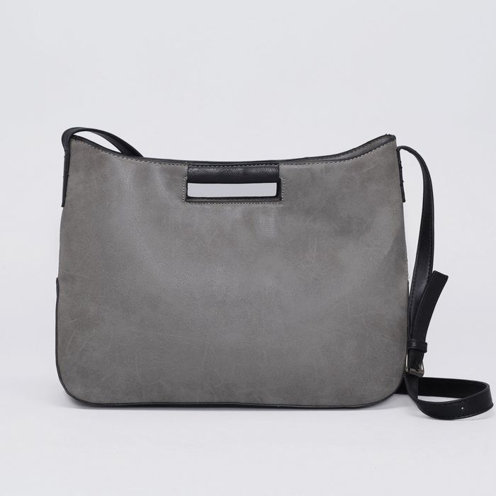 Сумка женская на молнии "Альбина", 1 отдел, серая