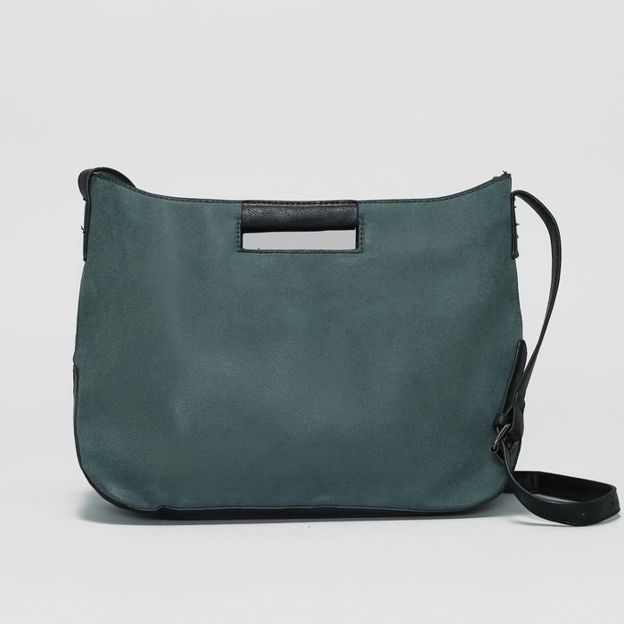 Сумка женская на молнии "Альбина", 1 отдел, зелёная