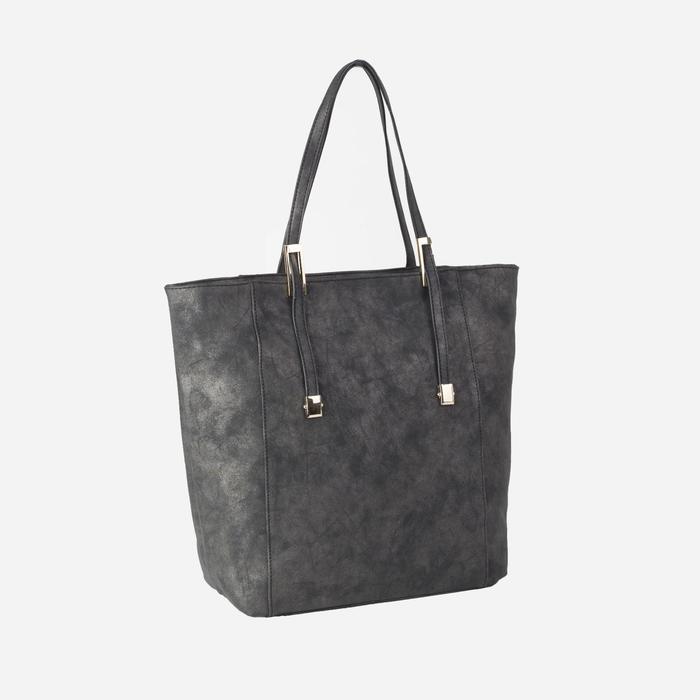 Сумка женская на молнии "Антураж", 1 отдел, чёрная