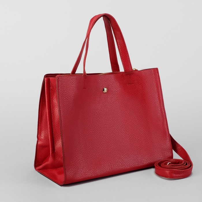 Сумка женская на магните "Алла", 1 отдел с перегородкой, длинный ремень, бордовая