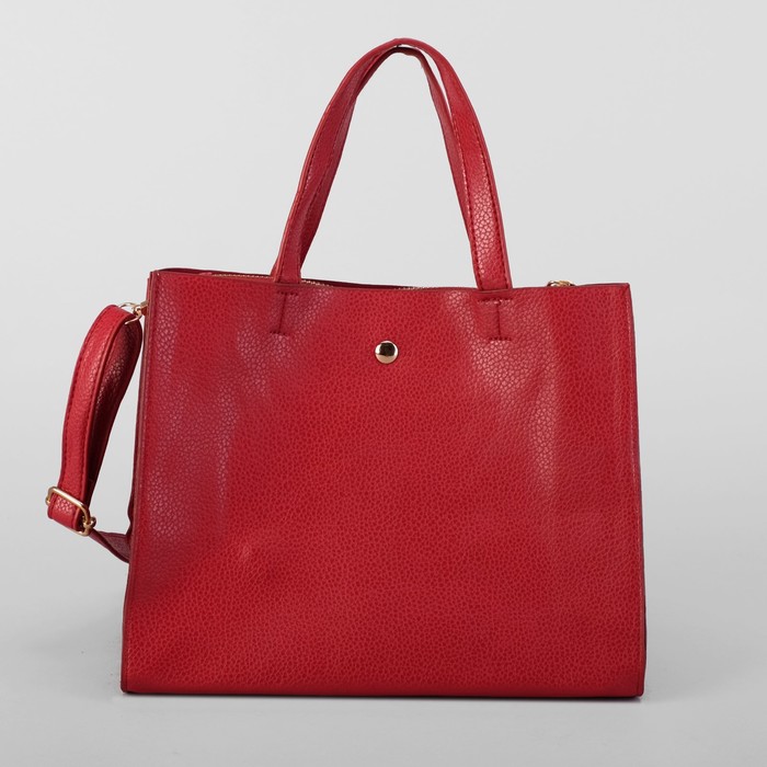 Сумка женская на магните "Алла", 1 отдел с перегородкой, длинный ремень, бордовая