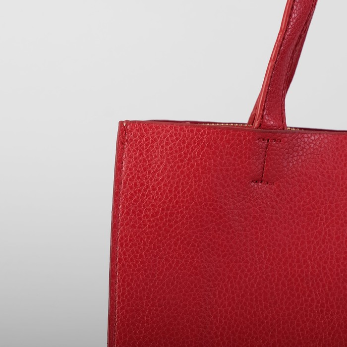 Сумка женская на магните "Алла", 1 отдел с перегородкой, длинный ремень, бордовая