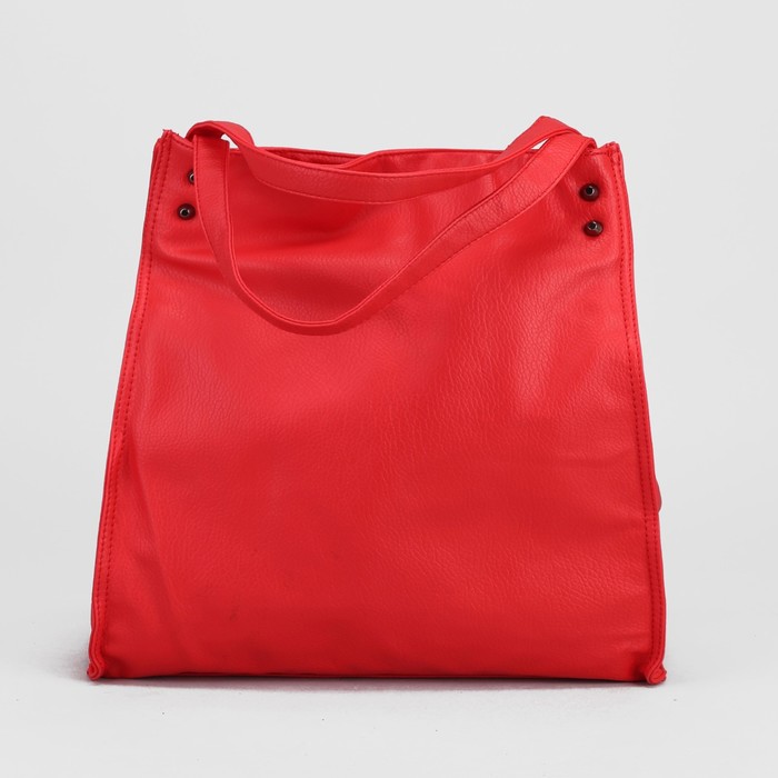 Сумка женская на кнопке "Белла", 1 отдел на кнопках, цвет красный