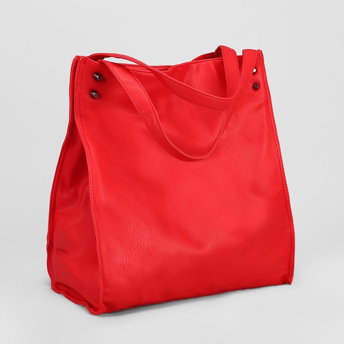 Сумка женская на кнопке "Белла", 1 отдел на кнопках, цвет красный