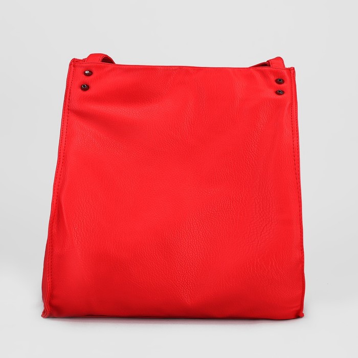 Сумка женская на кнопке "Белла", 1 отдел на кнопках, цвет красный