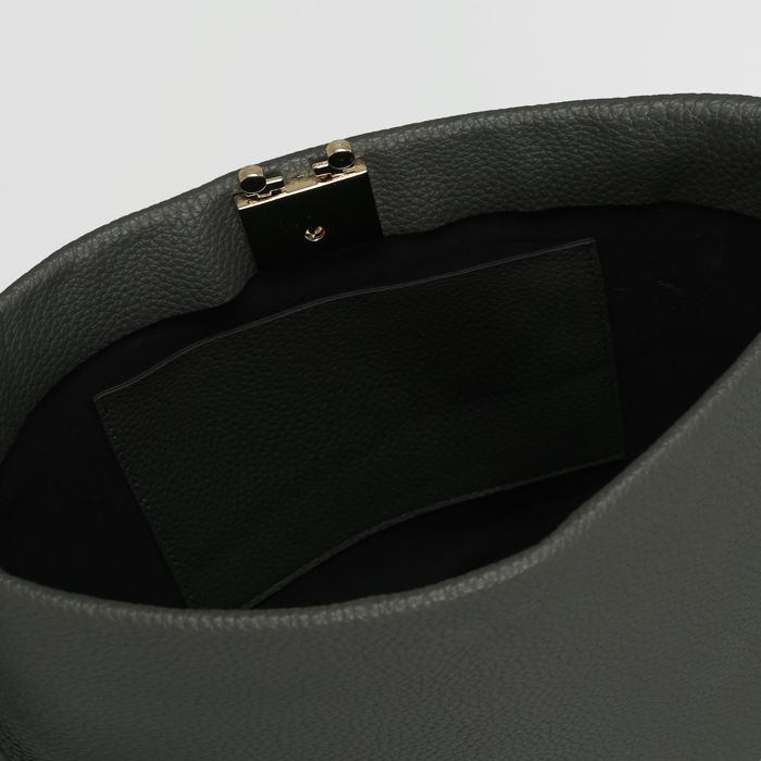 Сумка женская на замке "Виола", 1 отдел, регулируемый ремень, серая