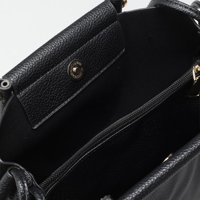 Сумка женская на магните "Глория", 1 отдел с перегородкой, длинный ремень, чёрная