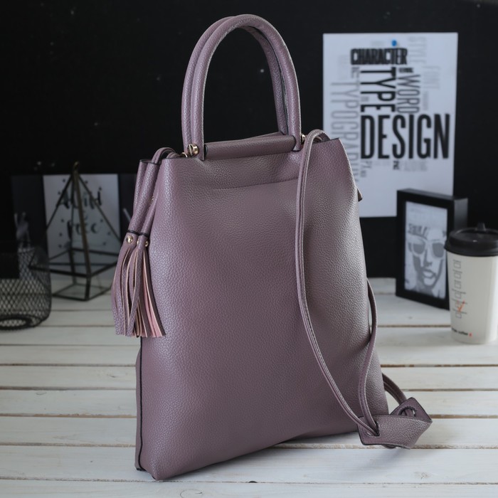 Сумка женская на магните "Глория", 1 отдел с перегородкой, длинный ремень, цвет брусничный