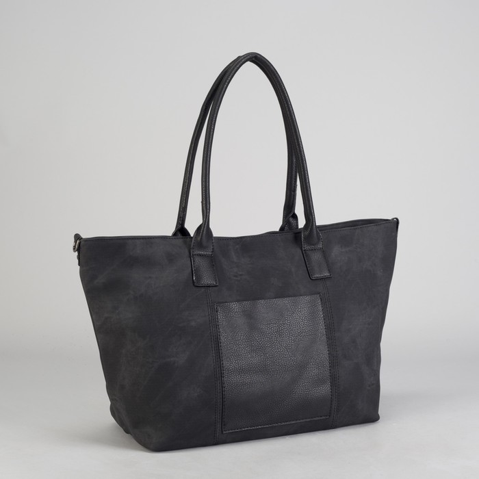 Сумка женская на молнии "Диана", 1 отдел, 2 наружных кармана, чёрная