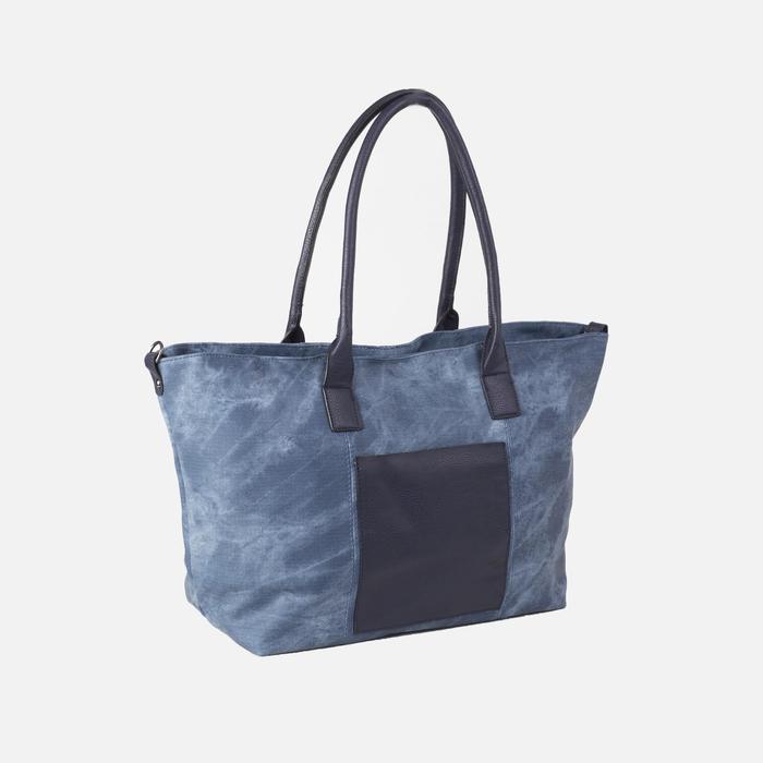 Сумка женская на молнии "Диана", 1 отдел, 2 наружных кармана, синяя