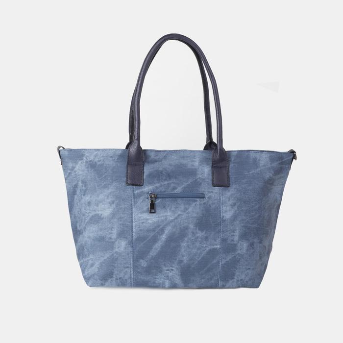 Сумка женская на молнии "Диана", 1 отдел, 2 наружных кармана, синяя