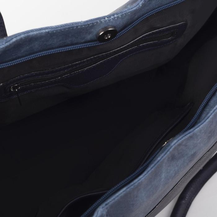 Сумка женская на молнии "Диана", 1 отдел, 2 наружных кармана, синяя