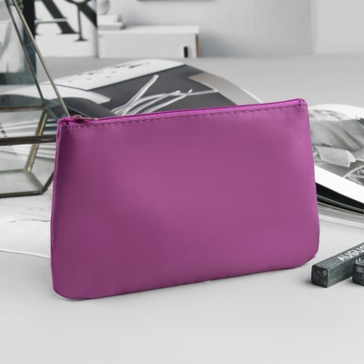 Косметичка простая, отдел на молнии, цвет фиолетовый