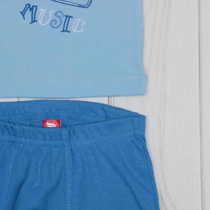 Комплект для мальчика (майка, трусы-боксеры), рост 92 см (52), цвет голубой