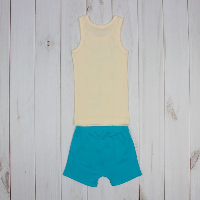 Комплект для мальчика (майка, трусы-боксеры), рост 92 см (52), цвет бежевый