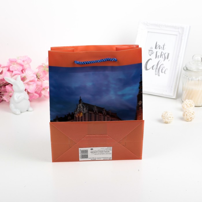 Пакет пластиковый, 3D рисунок "Город в ночи"