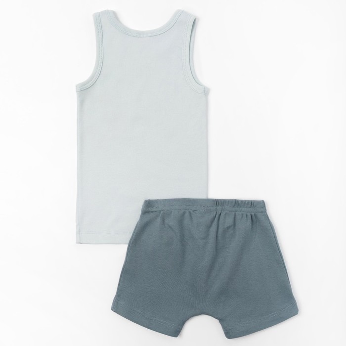 Комплект для мальчика (майка, трусы-боксеры), рост 92 см (52), цвет серый