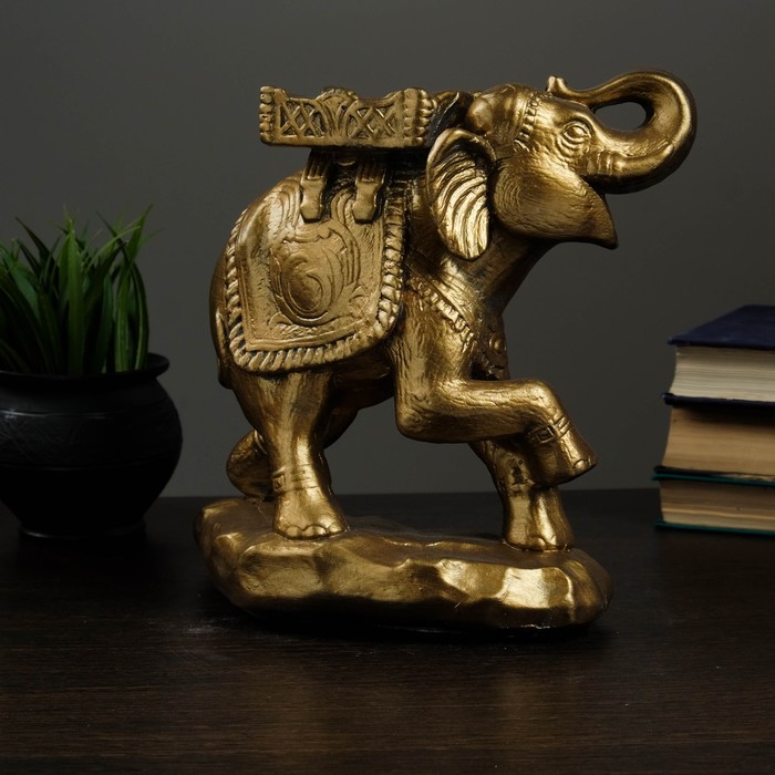 Фигурка "Слон" стоя цвет бронза 26 × 21 × 27 см