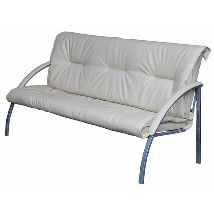 Диван трёхместный «Бэлла», каркас «бриллиант», обивка экокожа «слоновая кость»