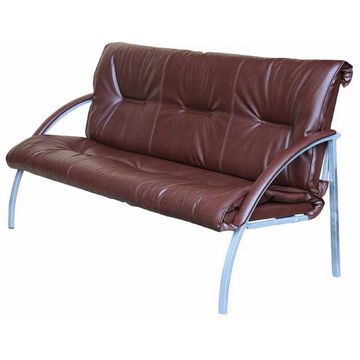 Диван трёхместный «Бэлла», каркас «бриллиант», обивка экокожа «мореный дуб»