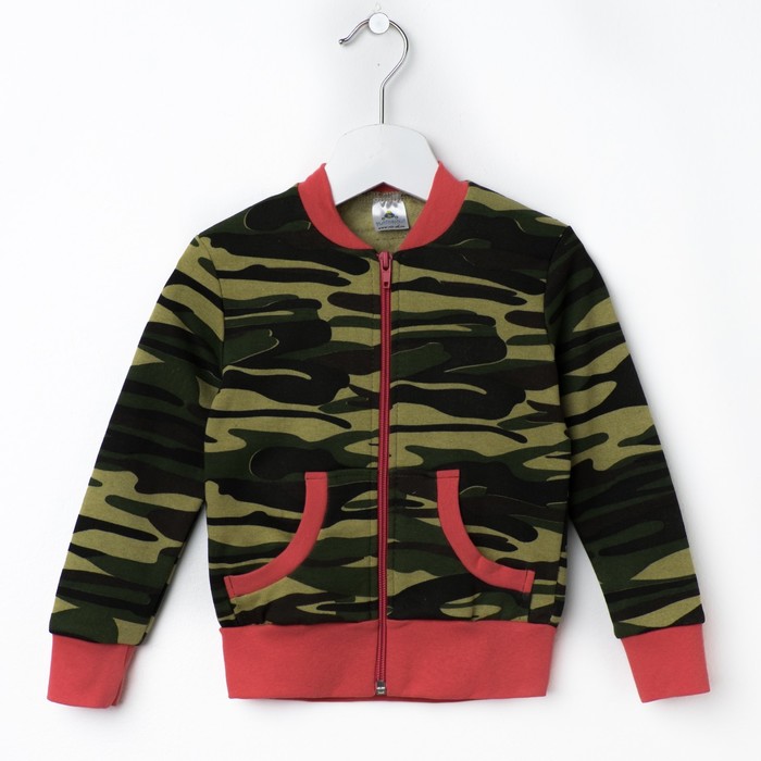 Куртка-толстовка для девочки, рост 140 см (34), цвет камуфляж (арт. 496_Д)