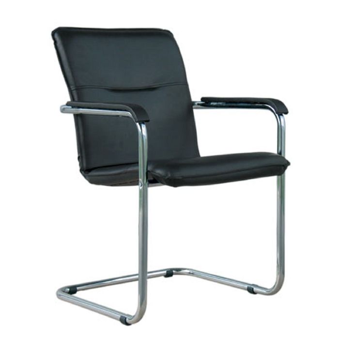 Стул Rumba Silver V4 черный, искусственная кожа