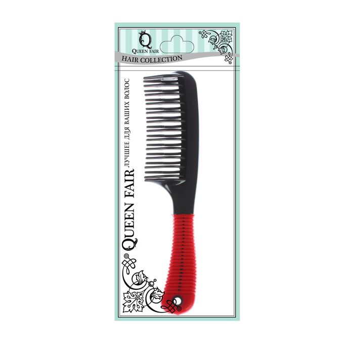 Расчёска с ручкой двухрядная, цвета МИКС