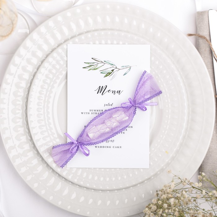 Бонбоньерки "Сладкий комплимент", сиреневый, 3 шт