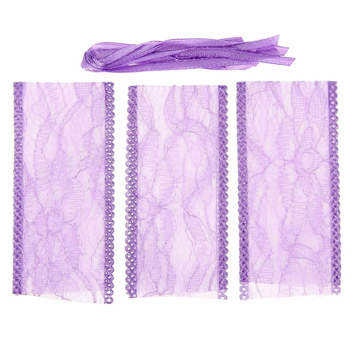 Бонбоньерки "Сладкий комплимент", сиреневый, 3 шт