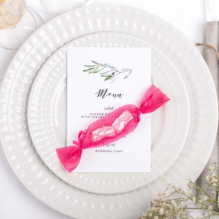 Набор для декора "Бонбоньерки", фуксия, 3 шт