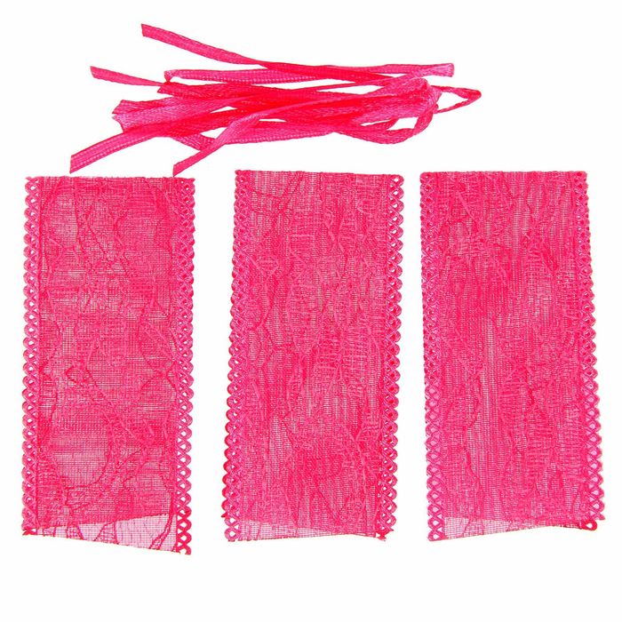 Набор для декора "Бонбоньерки", фуксия, 3 шт