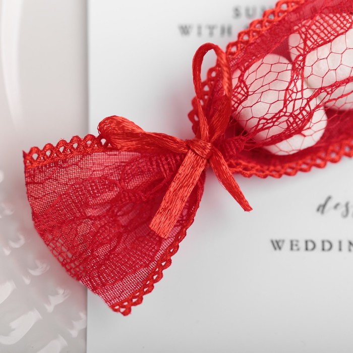 Набор для свадебных конфет "Сладкий комплимент", красный, 3 шт