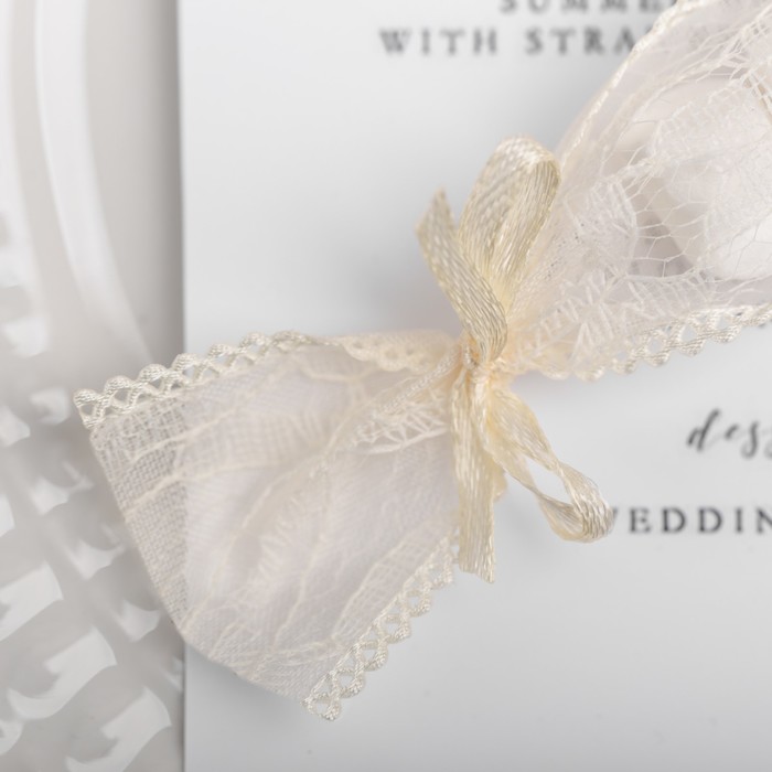 Набор кружевных бонбоньерок "Сладкий комплимент", кремовый, 3 шт