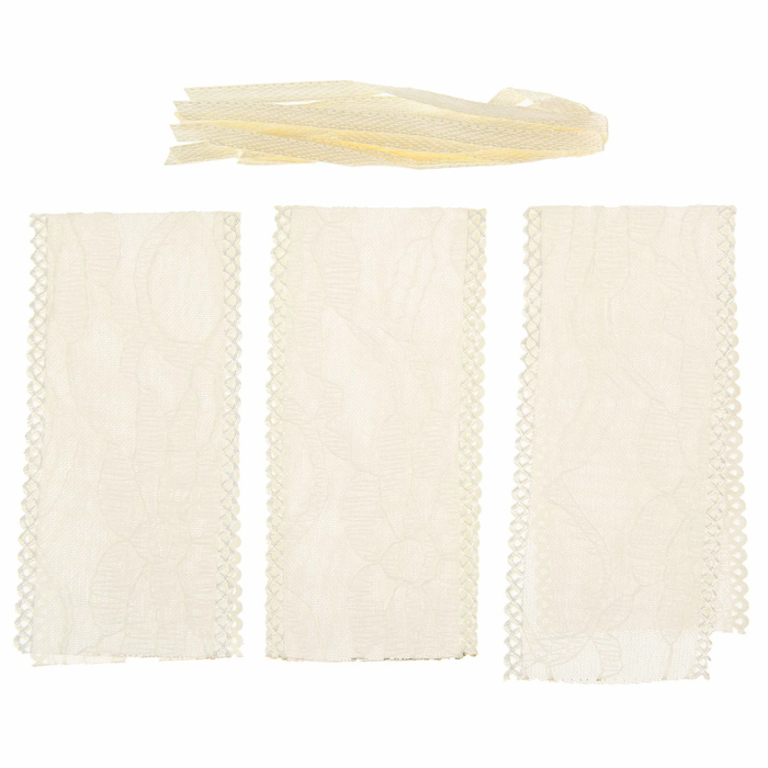 Набор кружевных бонбоньерок "Сладкий комплимент", кремовый, 3 шт